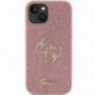 Kryt Guess Fixed Glitter Big 4G na Apple iPhone 15 Ružový