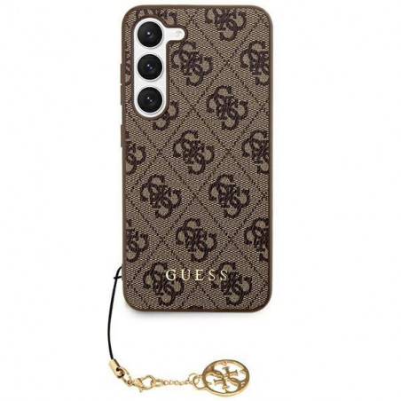 Kryt Guess 4G Charm na Samsung Galaxy S24 ULTRA Hnedý