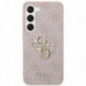 Kryt Guess Leather 4G Metal Logo na Samsung Galaxy S24 Ružový