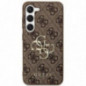 Kryt Guess Leather 4G Metal Logo na Samsung Galaxy S24 ULTRA Hnedý