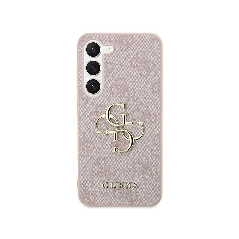 Kryt Guess Leather 4G Metal Logo na Samsung Galaxy S24 PLUS Ružový