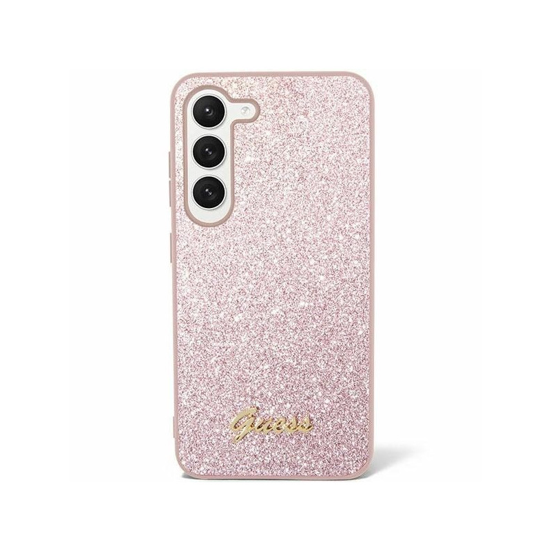 Kryt Guess Glitter Script na Samsung Galaxy S24 ULTRA Ružový Kryt Guess Glitter Script na Samsung Galaxy S24 ULTRA Ružový