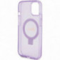 Kryt Guess Glitter Script Logo - Ring stand na Apple iPhone 15 Plus MagSAFE  Fialový (Purple)