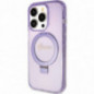 Kryt Guess Glitter Script Logo - Ring stand na Apple iPhone 15 Pro MagSAFE  Fialový (Purple)