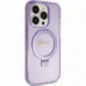 Kryt Guess Glitter Script Logo - Ring stand na Apple iPhone 15 Pro MagSAFE  Fialový (Purple)