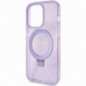 Kryt Guess Glitter Script Logo - Ring stand na Apple iPhone 15 Pro MagSAFE  Fialový (Purple)