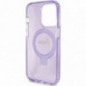 Kryt Guess Glitter Script Logo - Ring stand na Apple iPhone 15 Pro MagSAFE  Fialový (Purple)