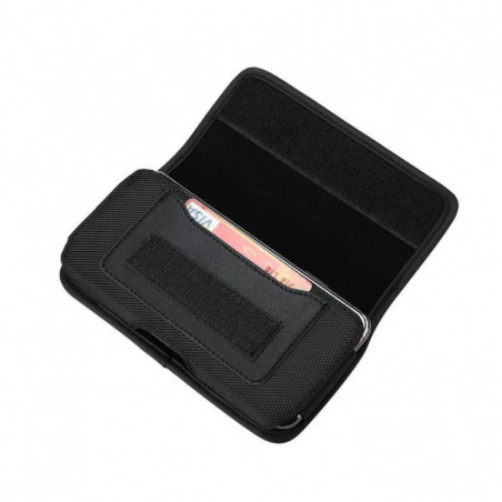 Univerzálne puzdro, Horizontálne puzdro Horizontal Belt Holster OXFORD na Apple iPhone 13 mini Čierny