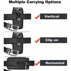Univerzálne puzdro, Vertikálne puzdro Vertical Belt Holster OXFORD na Samsung Galaxy A41 Čierny