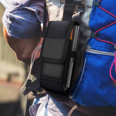 Univerzálne puzdro, Vertikálne puzdro Vertical Belt Holster OXFORD na Samsung Galaxy A41 Čierny