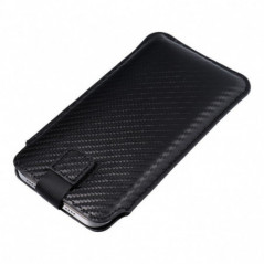 Univerzálne puzdro Pocket Carbon na Oppo Reno5 5G Karbónový vzor  Čierny 