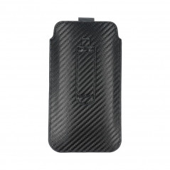 Univerzálne puzdro Pocket Carbon na Samsung Galaxy A42 5G Karbónový vzor  Čierny 