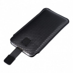 Univerzálne puzdro Pocket Carbon na Apple iPhone 11 Pro Max Karbónový vzor  Čierny 