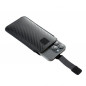 Univerzálne puzdro Pocket Carbon na Apple iPhone 12 Pro Max Karbónový vzor  Čierny 