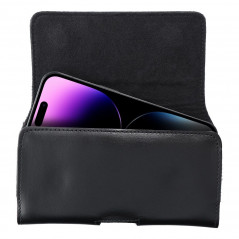 Univerzálne puzdro, Horizontálne puzdro, Puzdro na opasok ROYAL Crazy Horse na Samsung Galaxy S21 Ultra 5G Čierny 