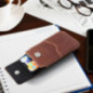 Univerzálne puzdro, Puzdro na opasok ROYAL - Leather universal flap pocket na Apple iPhone 13 Hnedý