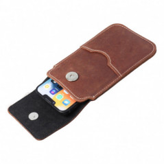 Univerzálne puzdro, Puzdro na opasok ROYAL - Leather universal flap pocket na XIAOMI Redmi Note 10 Hnedý