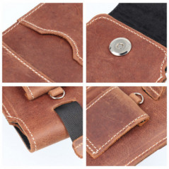 Univerzálne puzdro, Puzdro na opasok ROYAL - Leather universal flap pocket na XIAOMI Redmi Note 10 Hnedý