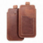 Univerzálne puzdro, Puzdro na opasok ROYAL - Leather universal flap pocket na Apple iPhone 13 Hnedý