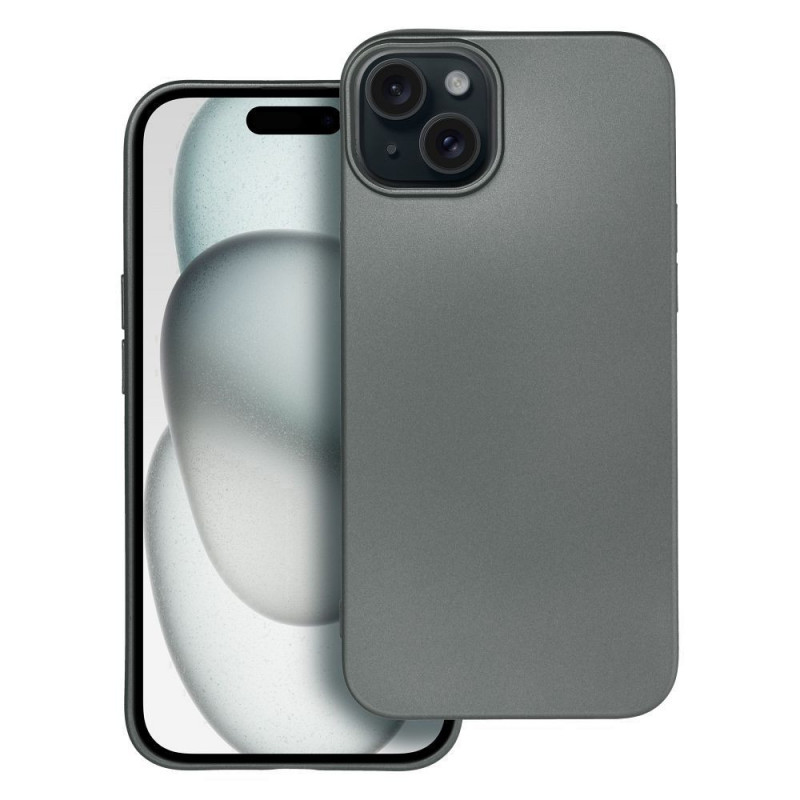 Kryt Metallic na Apple iPhone 15 Plus Šedý