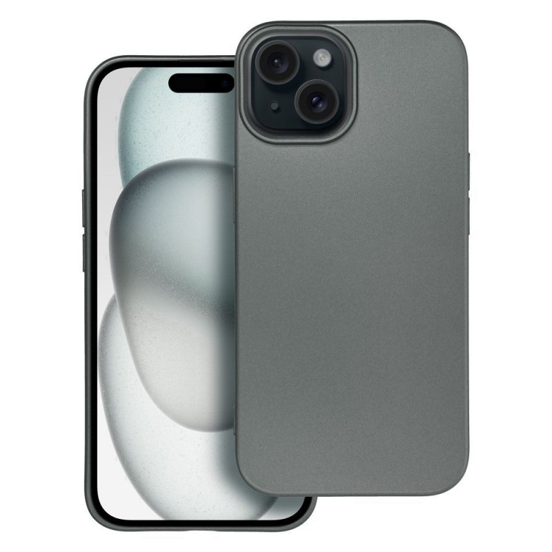 Kryt Metallic na Apple iPhone 15 Šedý Kryt Metallic na Apple iPhone 15 Šedý