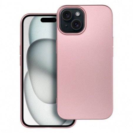 Kryt Metallic na Apple iPhone 15 Ružový