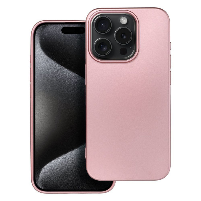 Kryt Metallic na Apple iPhone 15 Pro Ružový Kryt Metallic na Apple iPhone 15 Pro Ružový