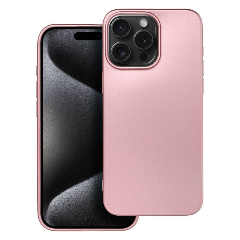Kryt Metallic na Apple iPhone 15 Pro Max Ružový Kryt Metallic na Apple iPhone 15 Pro Max Ružový