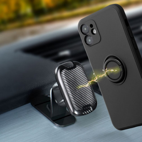 Kryt Silicone ring na Apple iPhone 16 Pro Max Čierny