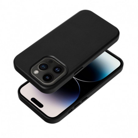Kryt Leather Mag Cover na Apple iPhone 16 Plus Elegant MagSAFE Čierny