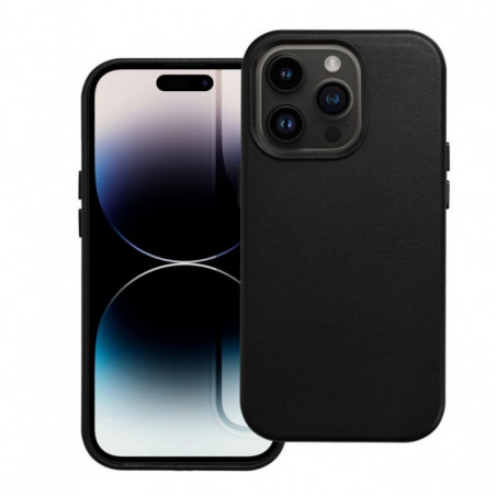 Kryt Leather Mag Cover na Apple iPhone 16 Plus Elegant MagSAFE Čierny