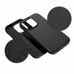 Kryt Leather Mag Cover na Apple iPhone 16 Plus Elegant  MagSAFE  Čierny