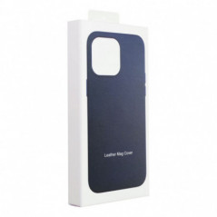 Kryt Leather Mag Cover na Apple iPhone 16 Plus Elegant  MagSAFE  Indigový modrý