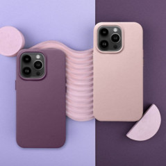 Kryt Leather Mag Cover na Apple iPhone 16 Pro Elegant  MagSAFE  Pieskovo ružový
