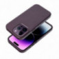 Kryt Leather Mag Cover na Apple iPhone 16 Elegant  MagSAFE  Tmavo fialový (violet)