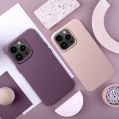 Kryt Leather Mag Cover na Apple iPhone 16 Plus Elegant  MagSAFE  Tmavo fialový (violet)