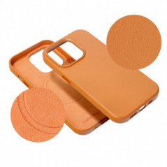 Kryt Leather Mag Cover na Apple iPhone 16 Pro Max Elegant  MagSAFE  Oranžový