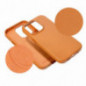 Kryt Leather Mag Cover na Apple iPhone 16 Pro Max Elegant  MagSAFE  Oranžový