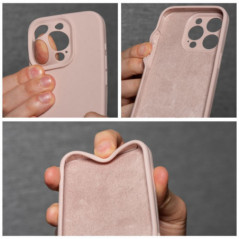 Kryt Silicone 2mm na Apple iPhone 16 Plus Pieskovo ružový