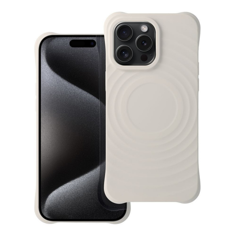 Kryt Silicone Zephyr Mag na Apple iPhone 14 Pro Elegant  MagSAFE  Biely