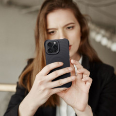 Kryt Silicone Zephyr Mag na Apple iPhone 14 Pro Max Elegant  MagSAFE  Čierny