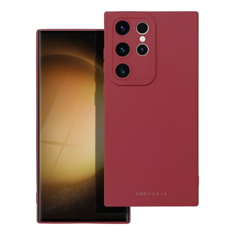 Kryt Roar Luna na Samsung Galaxy S23 Ultra 5G Jednofarebný, Štýlový, Estetický doplnok  Červený
