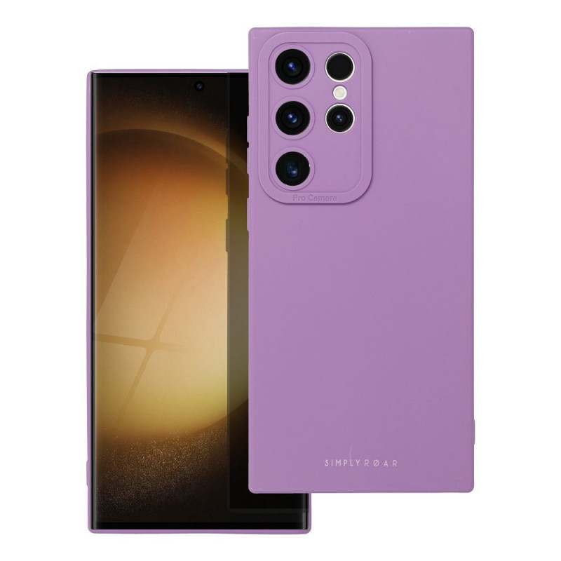 Kryt Roar Luna na Samsung Galaxy S23 Ultra 5G Jednofarebný, Štýlový, Estetický doplnok  Fialový (Violet)