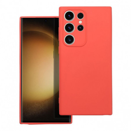 Kryt Silicone na Samsung Galaxy S23 Ultra 5G Elegant Broskyňový