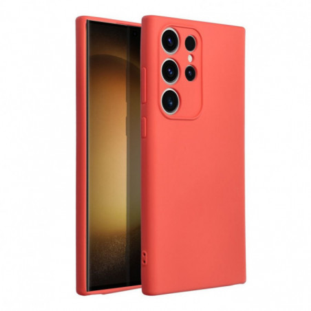 Kryt Silicone na Samsung Galaxy S23 Ultra 5G Elegant Broskyňový