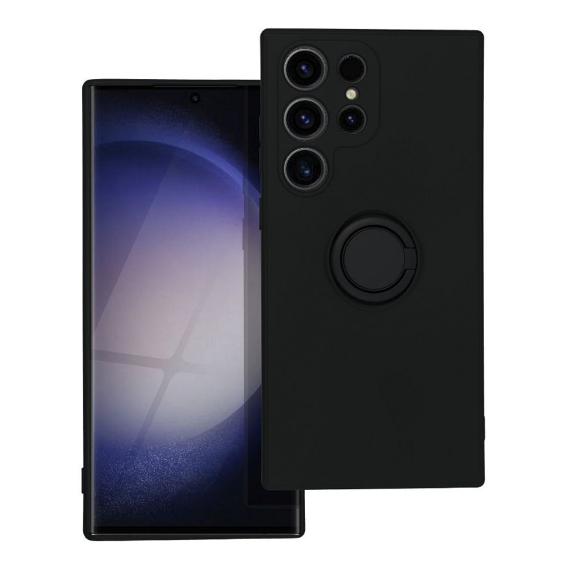 Kryt Silicone ring na Samsung Galaxy S23 Ultra 5G Čierny