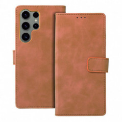 Peňaženkové puzdro TENDER Book na Samsung Galaxy S23 Ultra 5G Hnedý