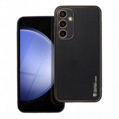 Kryt Leather na Samsung Galaxy S23 FE Čierny