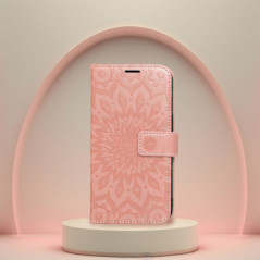 Peňaženkové puzdro MEZZO Book na Apple iPhone 16 Pro Max Svetlo broskyňový