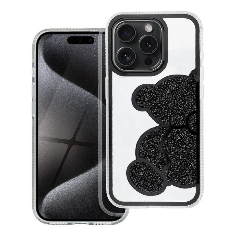 Kryt Teddy bear na Apple iPhone 14 Pro Max Čierny